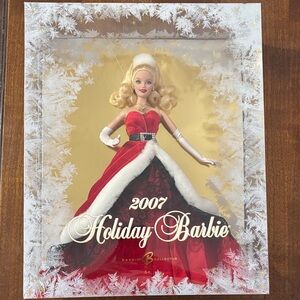 Barbie 2007 Holiday Doll in Red and White Dress
